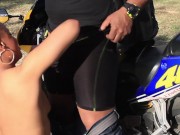 HD- Layla Perez got so turned on by the bike ride, she returned the favor with some sloppy head 7/16