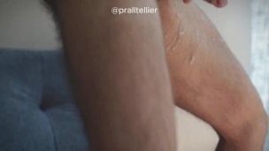 Playing with my big cock after work