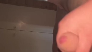 Masturbation and delayed cum shot