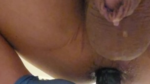 Precumming so much when I use this Dragon Tail in my ass