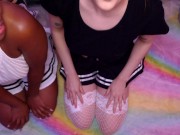 4K- Two Slutty Cheerleaders thier suck coach's Big Dick 10/16