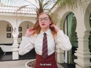 Hotel Manager Secretly Wanted To Fuck Her Guest and Get His Cum On Her Glasses and Face 2/16