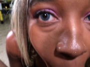 Cute Slutty Ebony Girl swallows Huge Cock 10/16