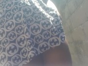 AMATEUR MIX EBONY MOM WET PANTIE PEE OUTDOOR  SUN SET 15/16