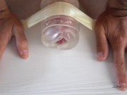 Clear Fleshlight FUCK and Loud Moaning 7/16