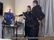 SkinLovers paid for sex with a computer repairman. Teenage cumshot. English subtitles 1/16