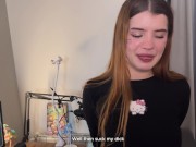 SkinLovers paid for sex with a computer repairman. Teenage cumshot. English subtitles 3/16