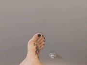 POV. He loves my sweaty, dirty, smelly feet immediately out of my shoes. 2/16