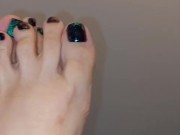 POV. He loves my sweaty, dirty, smelly feet immediately out of my shoes. 5/16