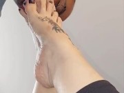 POV. He loves my sweaty, dirty, smelly feet immediately out of my shoes. 8/16