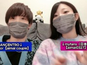 Japanese amateur couple licking each other in the bath at home 15/16