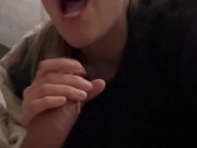 Sucking my step brother’s Cock, playing with cum 16/16