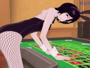 Rukia Kuchiki (Bunny Girl ver.) and I have intense sex in the casino. - BLEACH Hentai 1/16