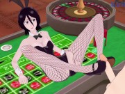 Rukia Kuchiki (Bunny Girl ver.) and I have intense sex in the casino. - BLEACH Hentai 4/16