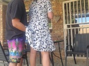 Mutual masturbation with my neighbors wife turns into outdoor creampie 6/16