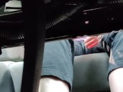 Pedal stomping raw eggs and Twinkies barefoot in my truck (front & back view) 5/16