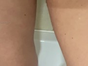 Pee on my long tanned legs 15/16