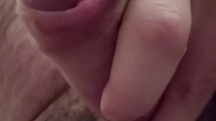 Edging my Uncut Cock