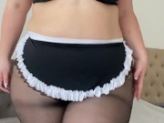 Fat Irina Priroda shakes her big tits in nylon tights 3/16