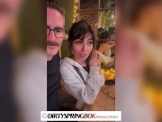 Aaliyah Yasin gets fingered at the busy restaurant 12/16