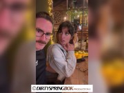 Aaliyah Yasin gets fingered at the busy restaurant 4/16