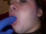Pretty face sucks pretty dildo 5/16