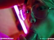 Cute goth teen sucks cock and gets creampied before going out - Mila Koi 10/16