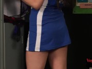 Cheerleader voyeur tease locker room guy 2/16