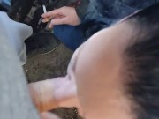 He smokes a cigarette in the garage 3/16