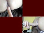 multiple angle fuck machine on Asian until cumming 1st of 3 times 10/16