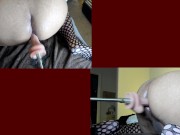 multiple angle fuck machine on Asian until cumming 1st of 3 times 11/16