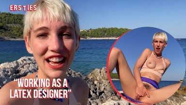 Ersties - Adorable Annika Plays With Herself On A Hot Beach In Croatia