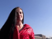 GERMAN SCOUT - Skinny Tall Teen Lana Lenani with long legs and Hair at Casting Fuck 3/16