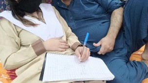 Desi Pakistani Student Girl Got Sex Lesson From Her Old Stepfather