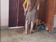 Sexy staff fucking with her senior at store room
