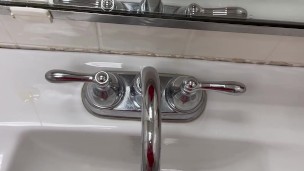 Cumming in the sink at work(only fans thustin69)