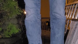 Pissing my jeans outside