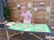 Masseur Savors Blonde BBW Curvy Mary 1/16