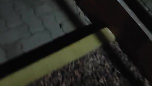 Cop exibicionist with big dick in the streets