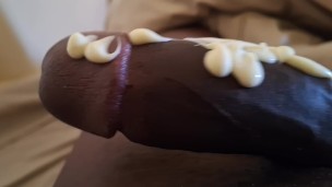 Masterbating on big dick.