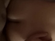 He cums a lot on my back after a morning sex session 12/16