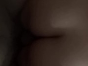 He cums a lot on my back after a morning sex session 8/16