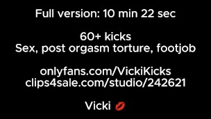 60 kick in the balls! Post orgasm! BALLBUSTING