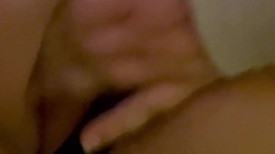 Touching my freshly waxed BBW pussy