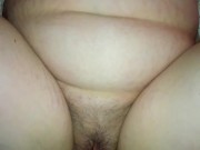 Horny chubby gets a stick in her hairy hole 5/16