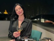 A date with a Tinder hottie ended in creampie. Take off the Сondom! 1/16