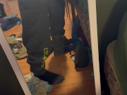 Sucking my step brothers cock while I use my toy Part 1 4/16