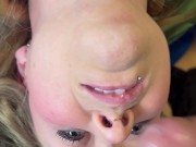 Sucking my step brothers cock while I use my toy Part 2 cum shot 11/16