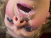 Sucking my step brothers cock while I use my toy Part 2 cum shot 16/16