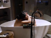 My gf and I shared a romantic bath that quickly turned into passionate sex 4/16